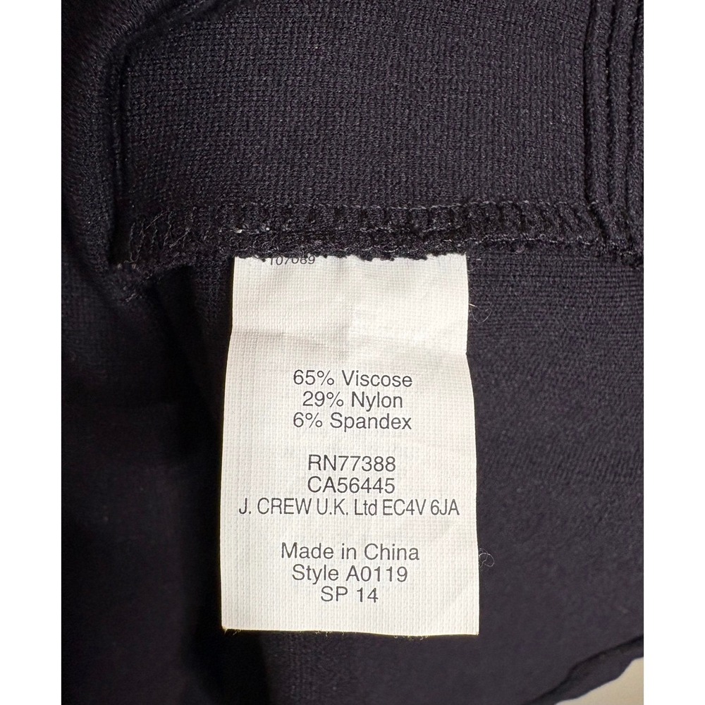 J.Crew Ponte Fit Flare Dress Womens 4 Black Pintuck Tiered Sleeveless Minimalist - Picture 6 of 10
